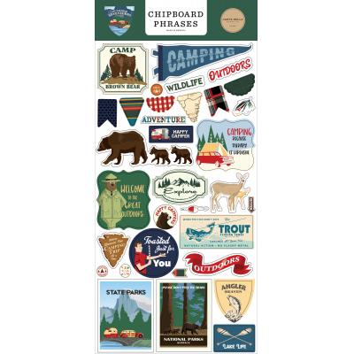 Carta Bella Outdoor Adventures Sticker - Chipboard Phrases